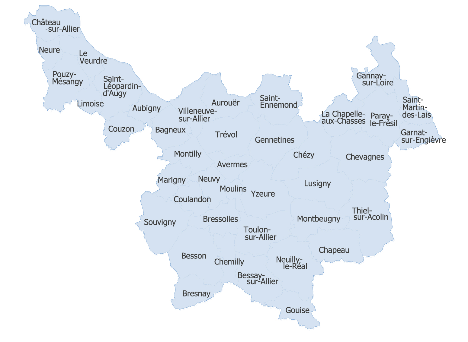 découpage CRT Nord Allier -
